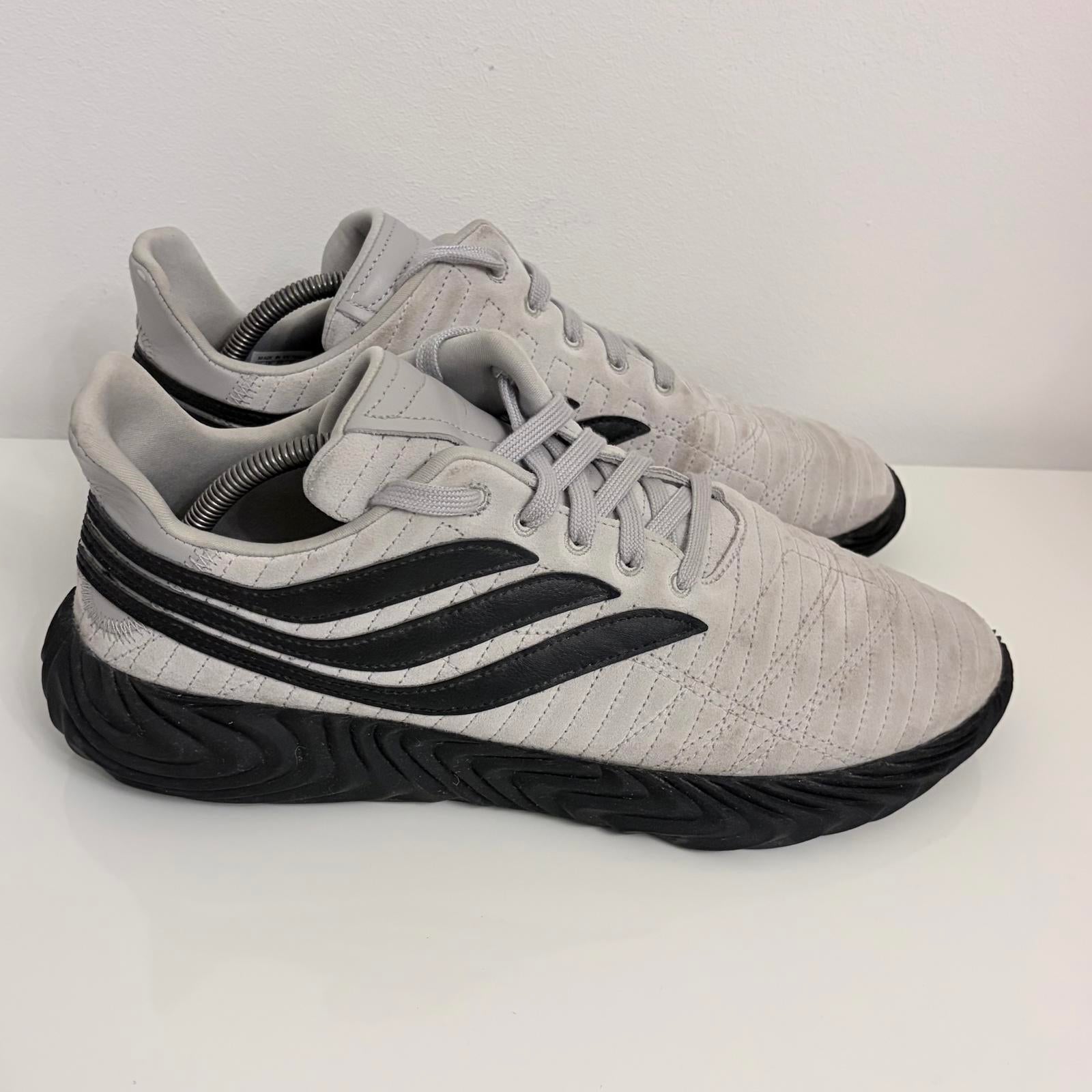 adidas Sobakov UK 11 Light Grey Black Classic Quality Trainers ee8618