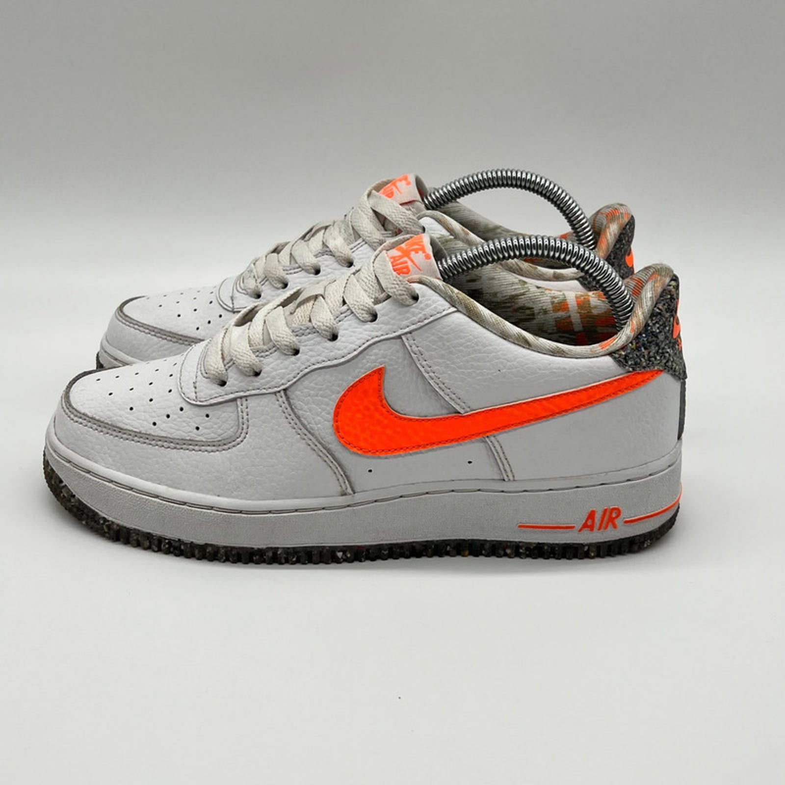 Nike Air Force 1 LV8 UK 6 White Total Orange Camo Quality Trainers dn8016-100