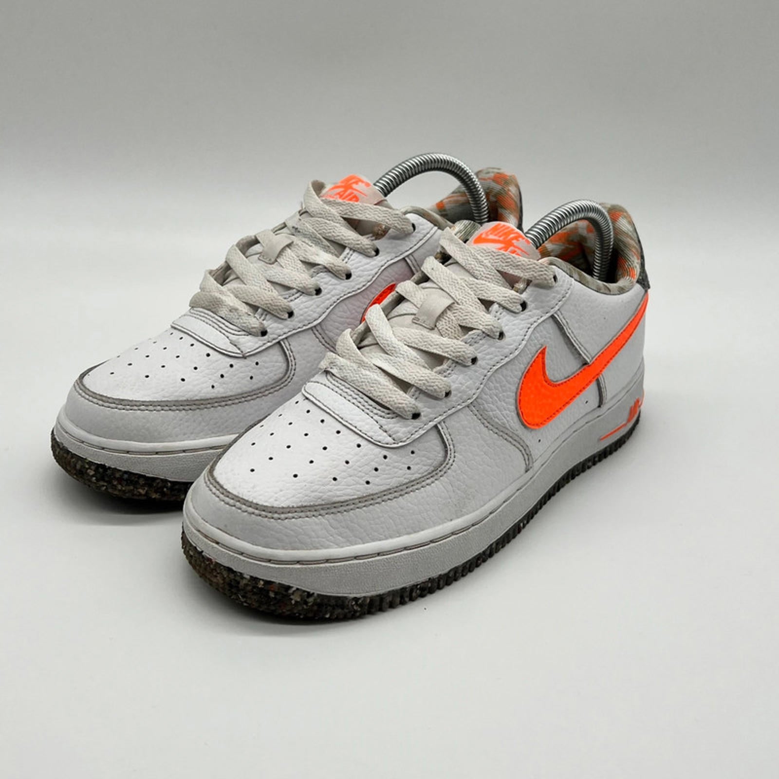 Nike Air Force 1 LV8 UK 6 White Total Orange Camo Quality Trainers dn8016-100