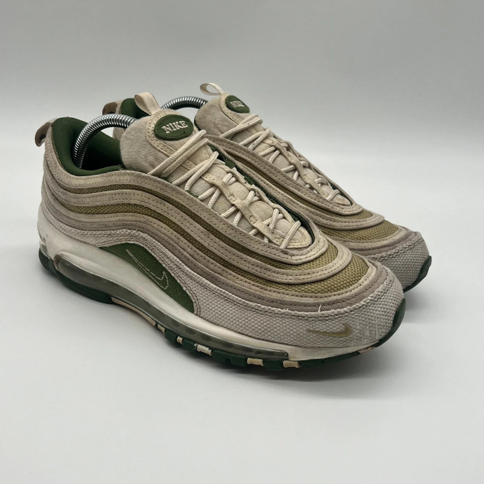 Nike Air Max 97 SE Men's UK 8 Sail Treeline Green Quality Trainers DM8588-100