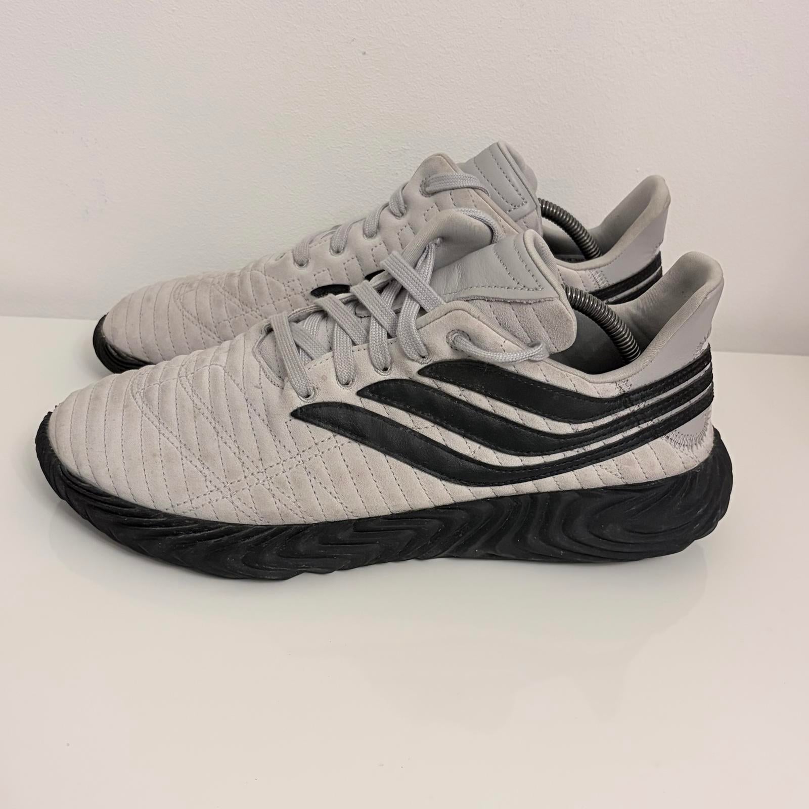 adidas Sobakov UK 11 Light Grey Black Classic Quality Trainers ee8618