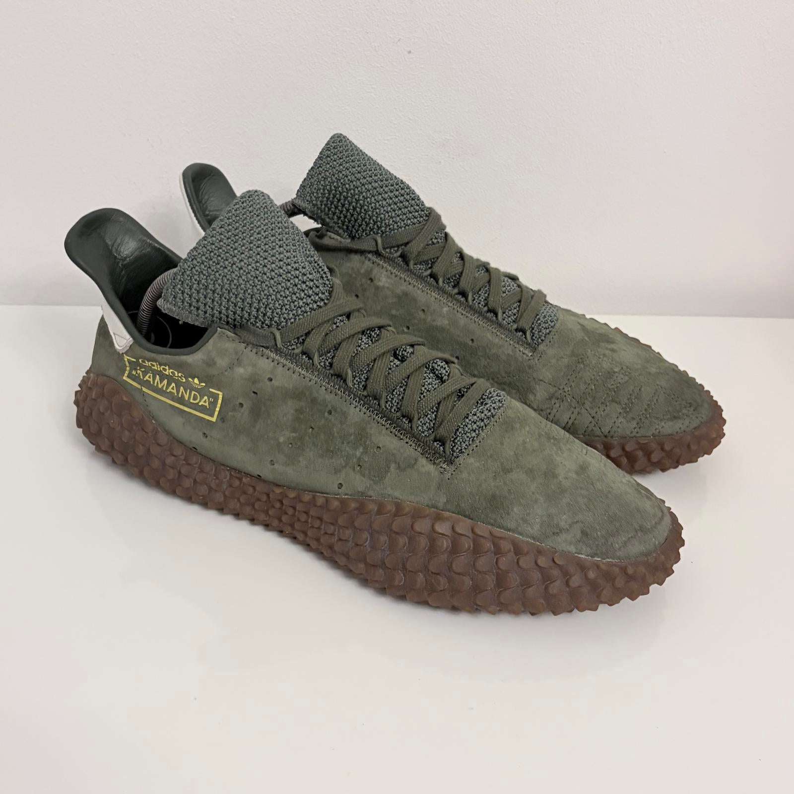 Adidas Kamanda UK 11 Base Green Gum Classic Quality Trainers b96521