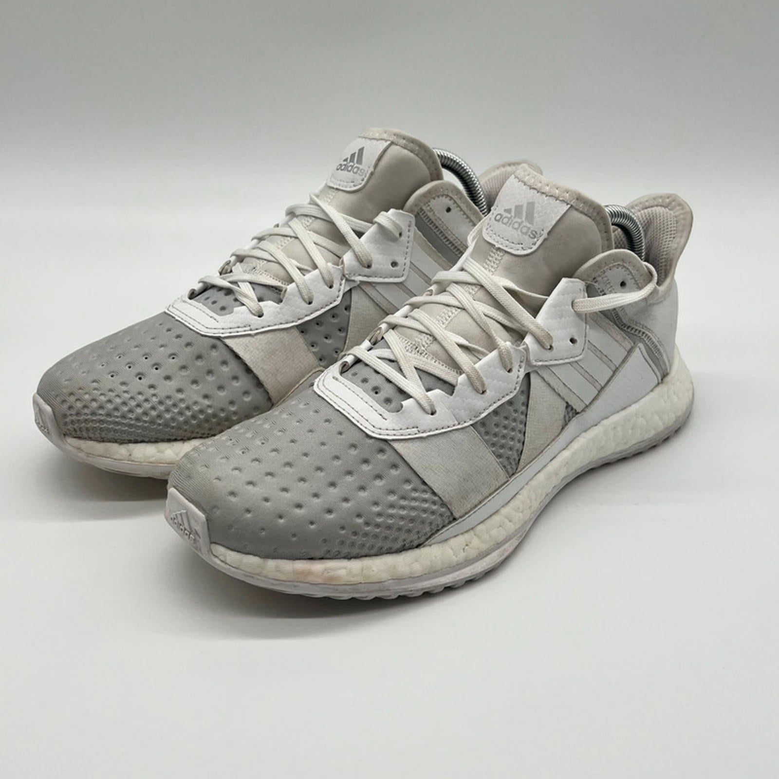 Adidas Pure Boost ZG Mens UK 8.5 White Grey Comfort Boost Trainers s76725