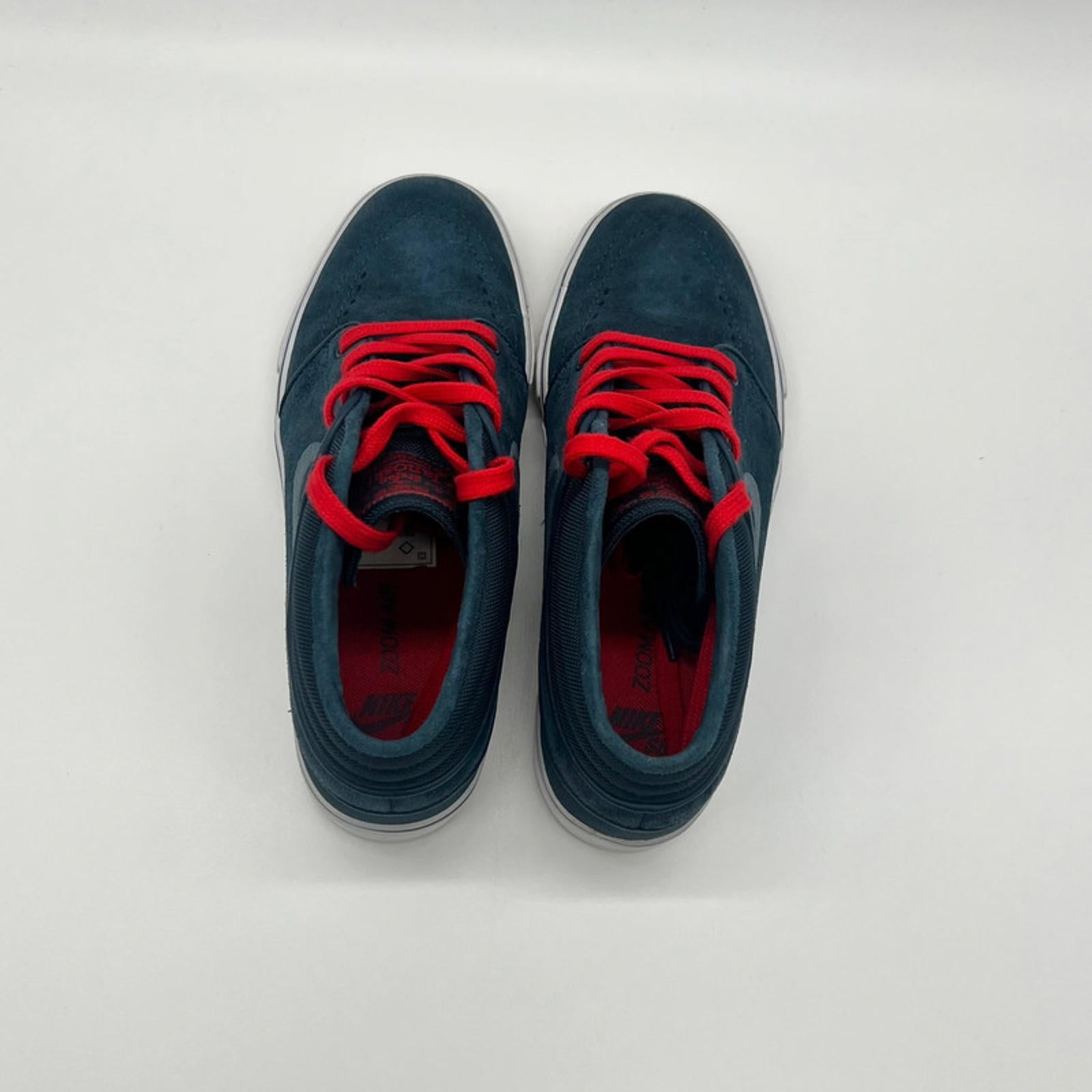 Nike SB Stefan Janoski Zoom Mid MD UK 5.5 Navy Red Skate Shoes 443095-406