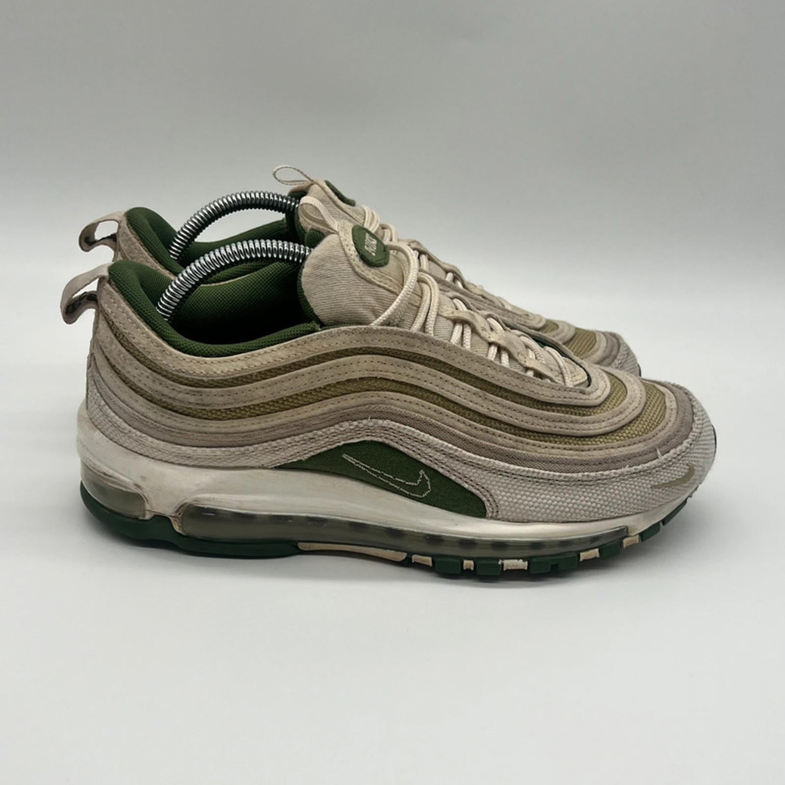 Nike Air Max 97 SE Men's UK 8 Sail Treeline Green Quality Trainers DM8588-100
