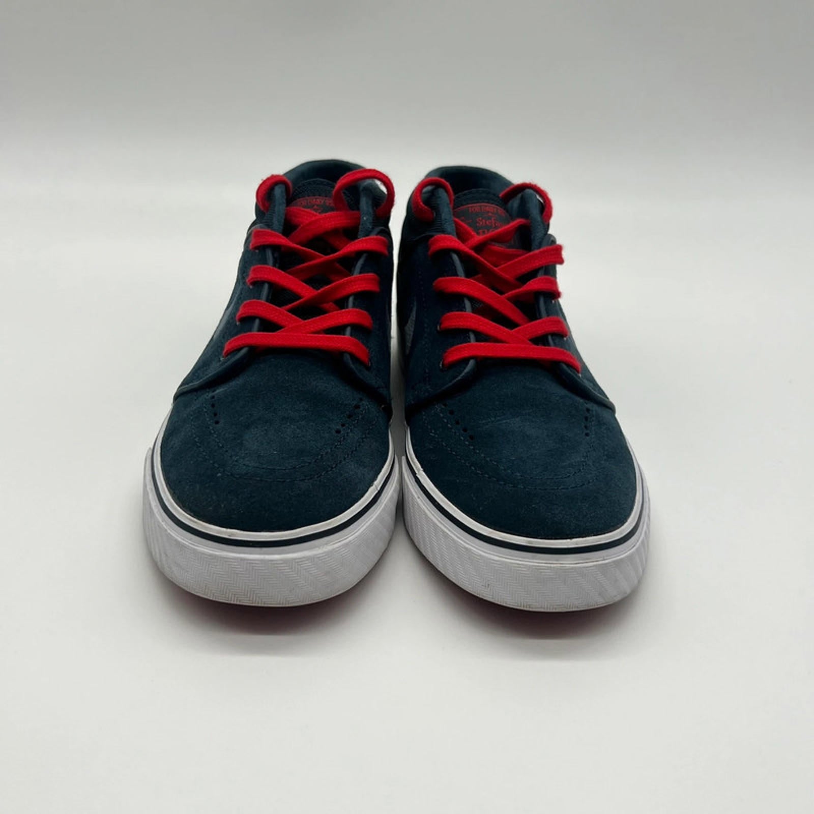 Nike SB Stefan Janoski Zoom Mid MD UK 5.5 Navy Red Skate Shoes 443095-406