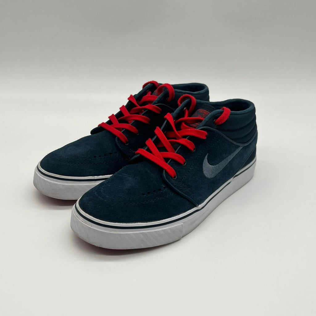 Nike SB Stefan Janoski Zoom Mid MD UK 5.5 Navy Red Skate Shoes 443095-406