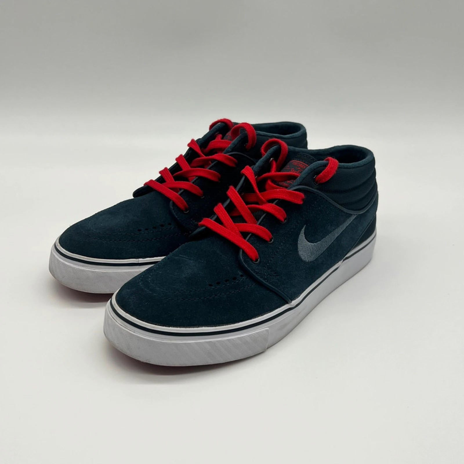 Nike SB Stefan Janoski Zoom Mid MD UK 5.5 Navy Red Skate Shoes 443095-406