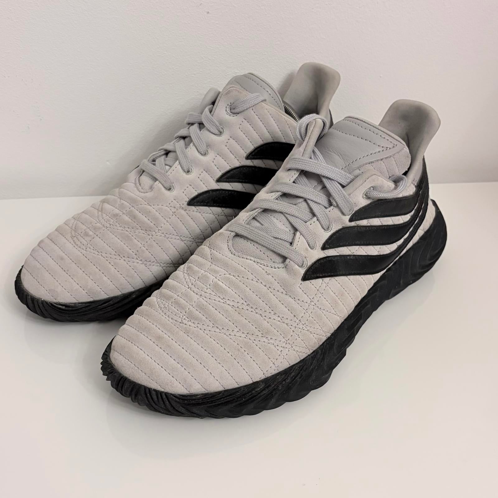 adidas Sobakov UK 11 Light Grey Black Classic Quality Trainers ee8618