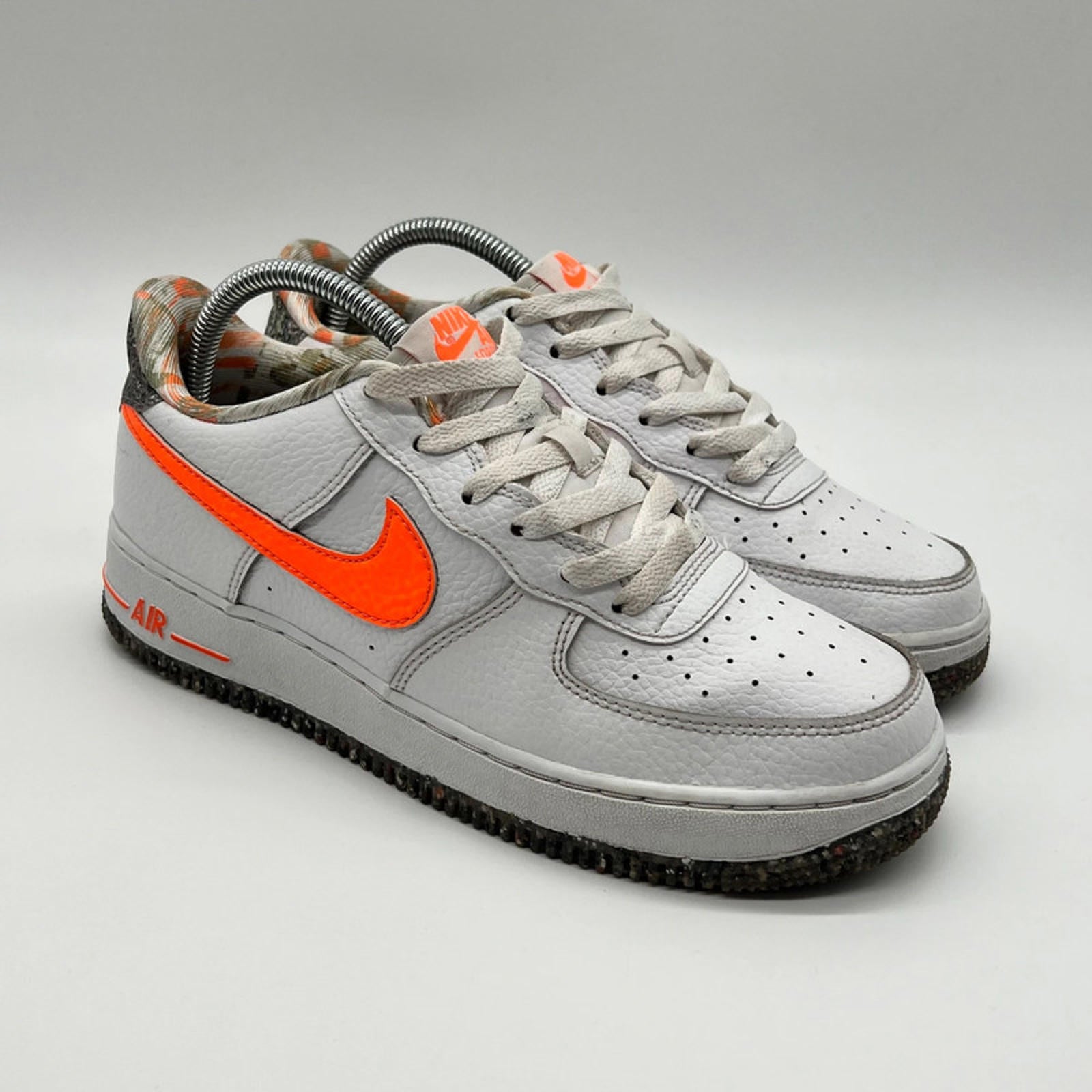Nike Air Force 1 LV8 UK 6 White Total Orange Camo Quality Trainers dn8016-100