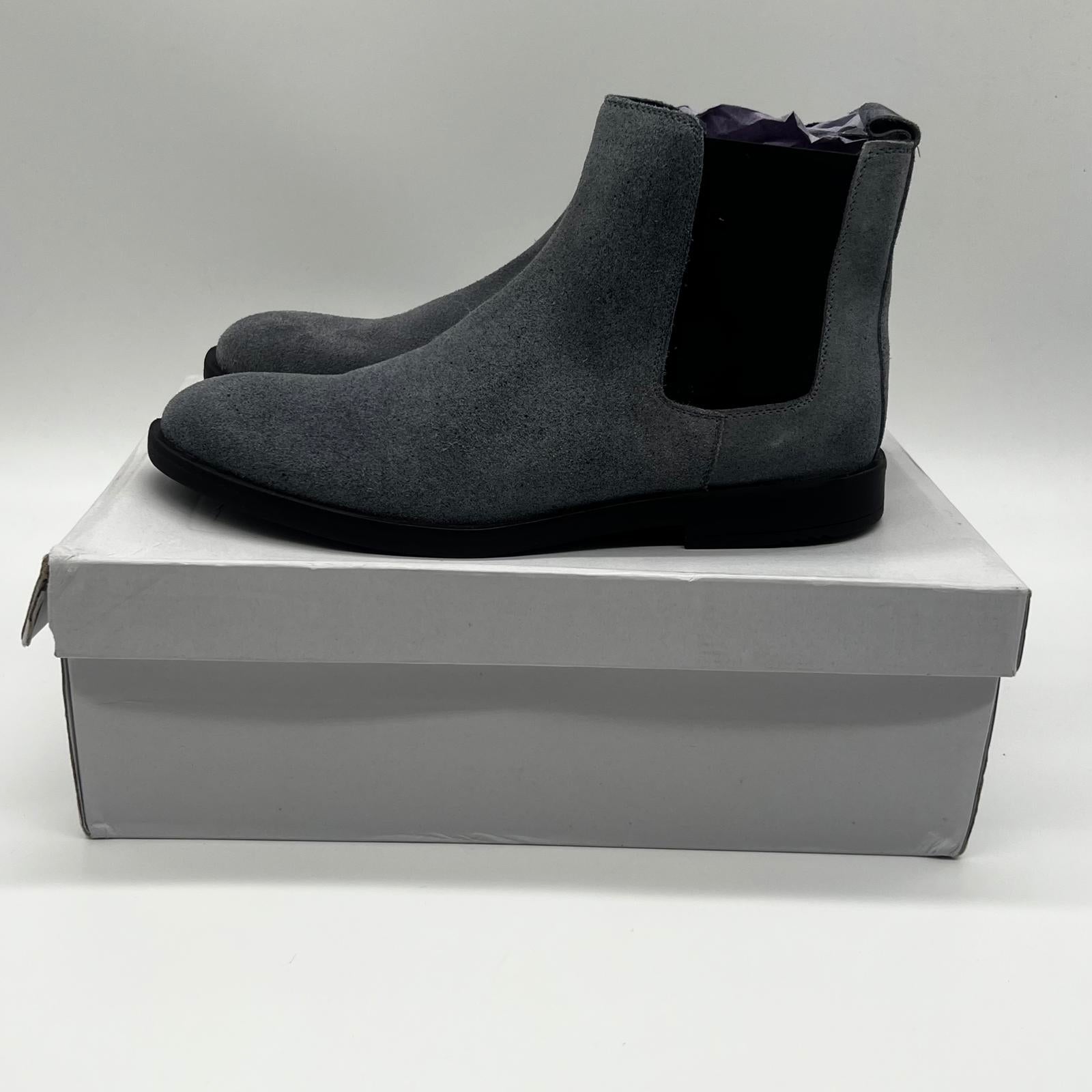 Moda In Pelle Solaro Mens UK 7 EU 41 Grey Quality Suede Chelsea Boots