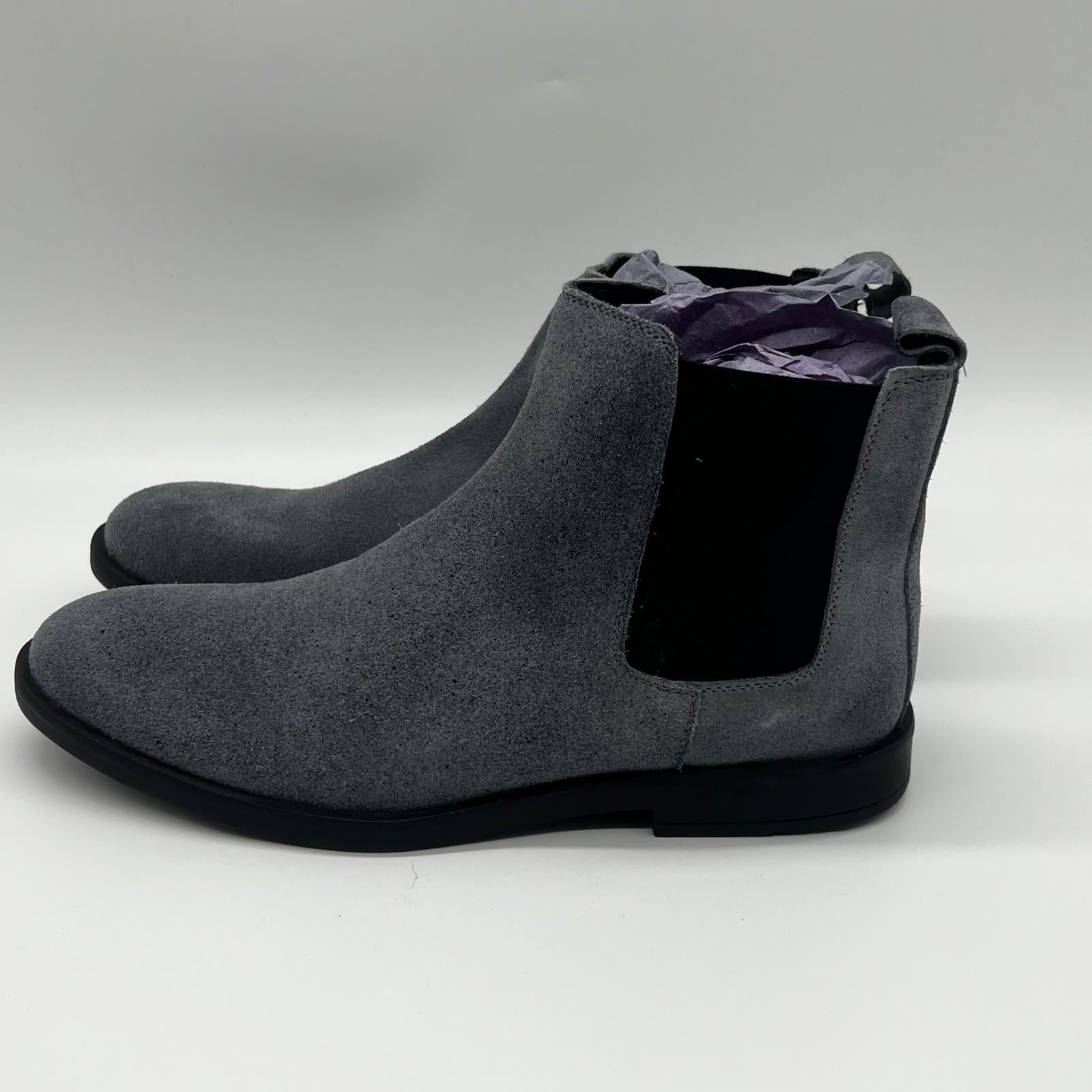 Moda In Pelle Solaro Mens UK 7 EU 41 Grey Quality Suede Chelsea Boots