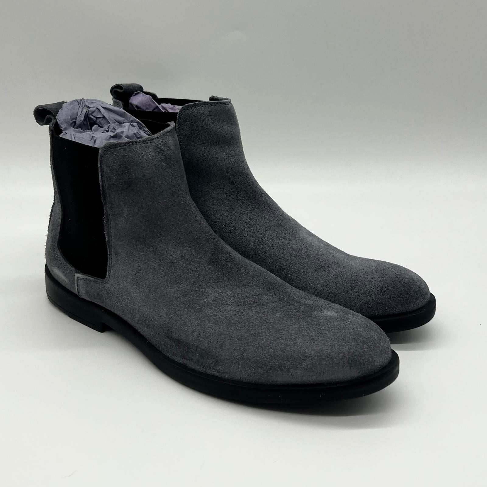 Moda In Pelle Solaro Mens UK 7 EU 41 Grey Quality Suede Chelsea Boots