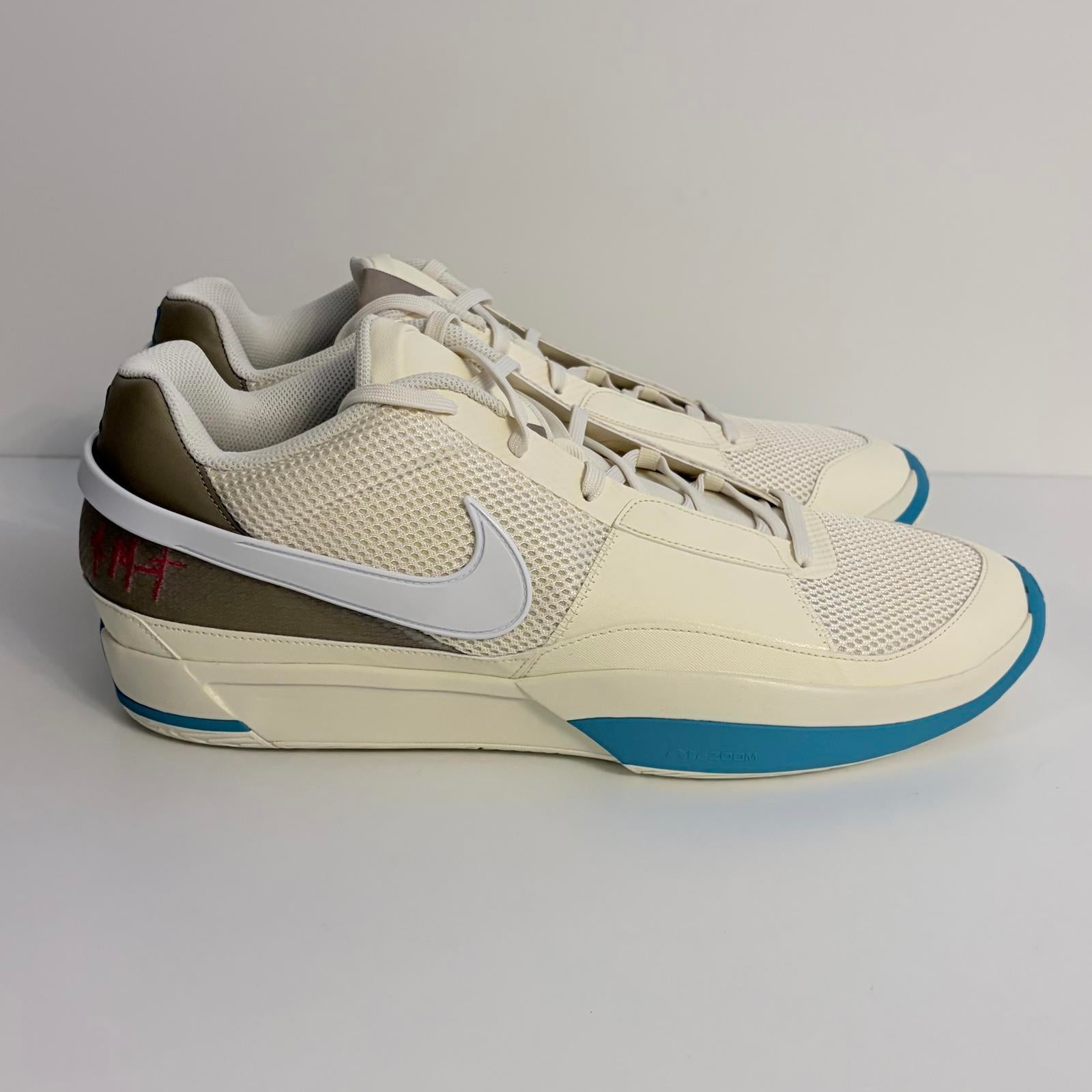 Nike Ja 1 Mens UK 16 Seasonal Beige Brown Blue Basketball Trainers DR8785-102