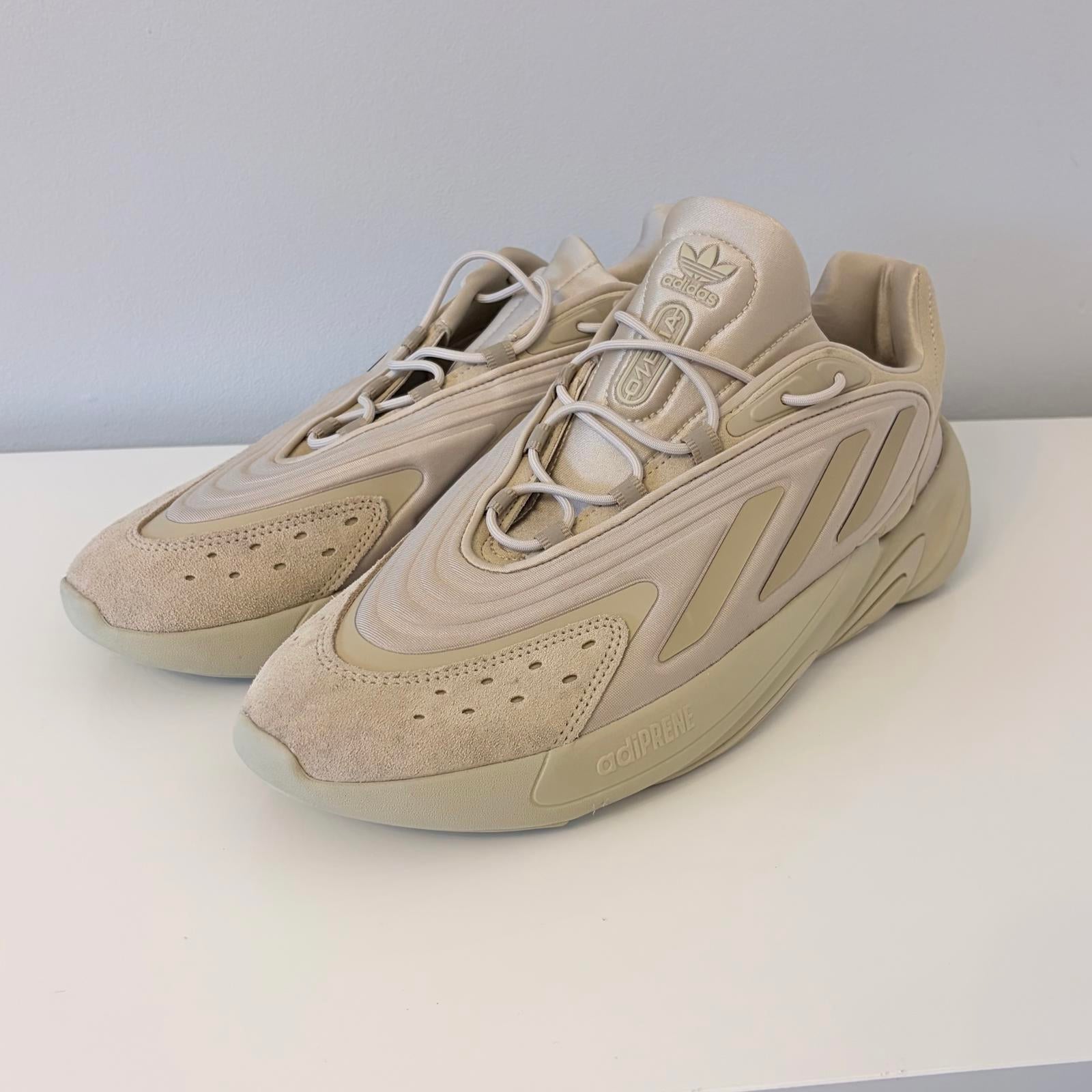 Adidas Ozelia UK 10.5 Savanna Beige Quality Adiprene Trainers gv7685