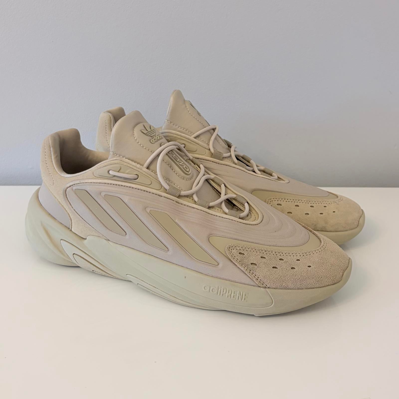Adidas Ozelia UK 10.5 Savanna Beige Quality Adiprene Trainers gv7685