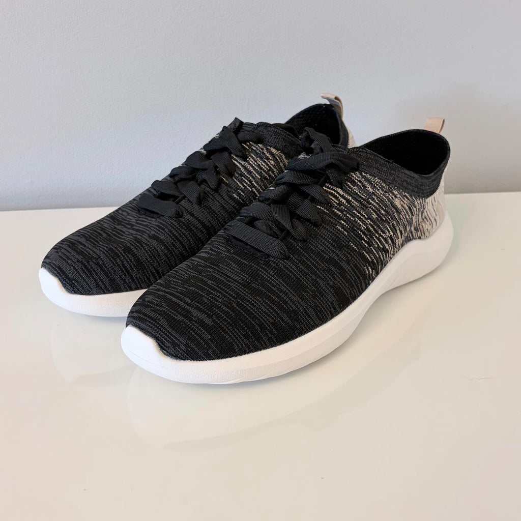 Clarks Cloudsteppers Nova Glint UK 7 Black Beige White Comfort Trainers