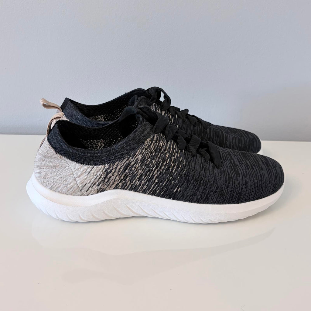 Clarks Cloudsteppers Nova Glint UK 7 Black Beige White Comfort Trainers