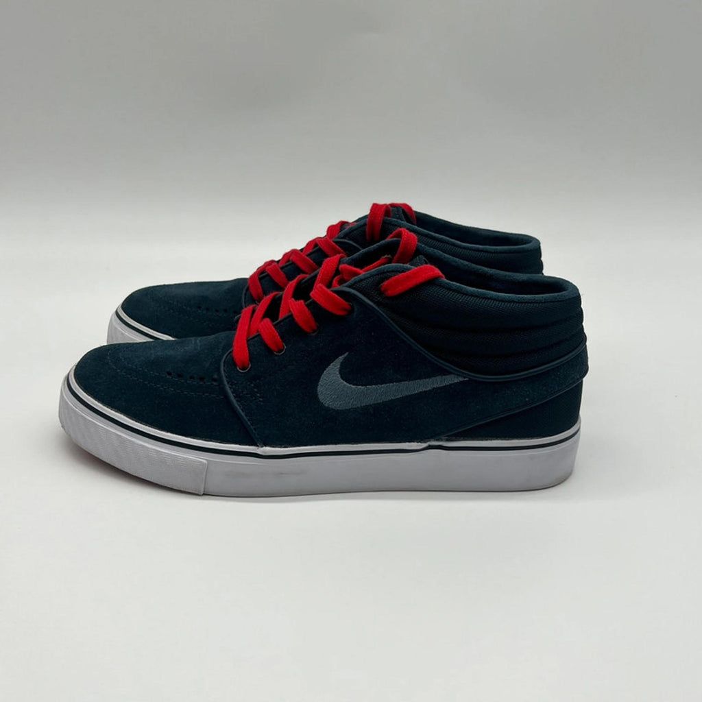 Nike SB Stefan Janoski Zoom Mid MD UK 5.5 Navy Red Skate Shoes 443095-406