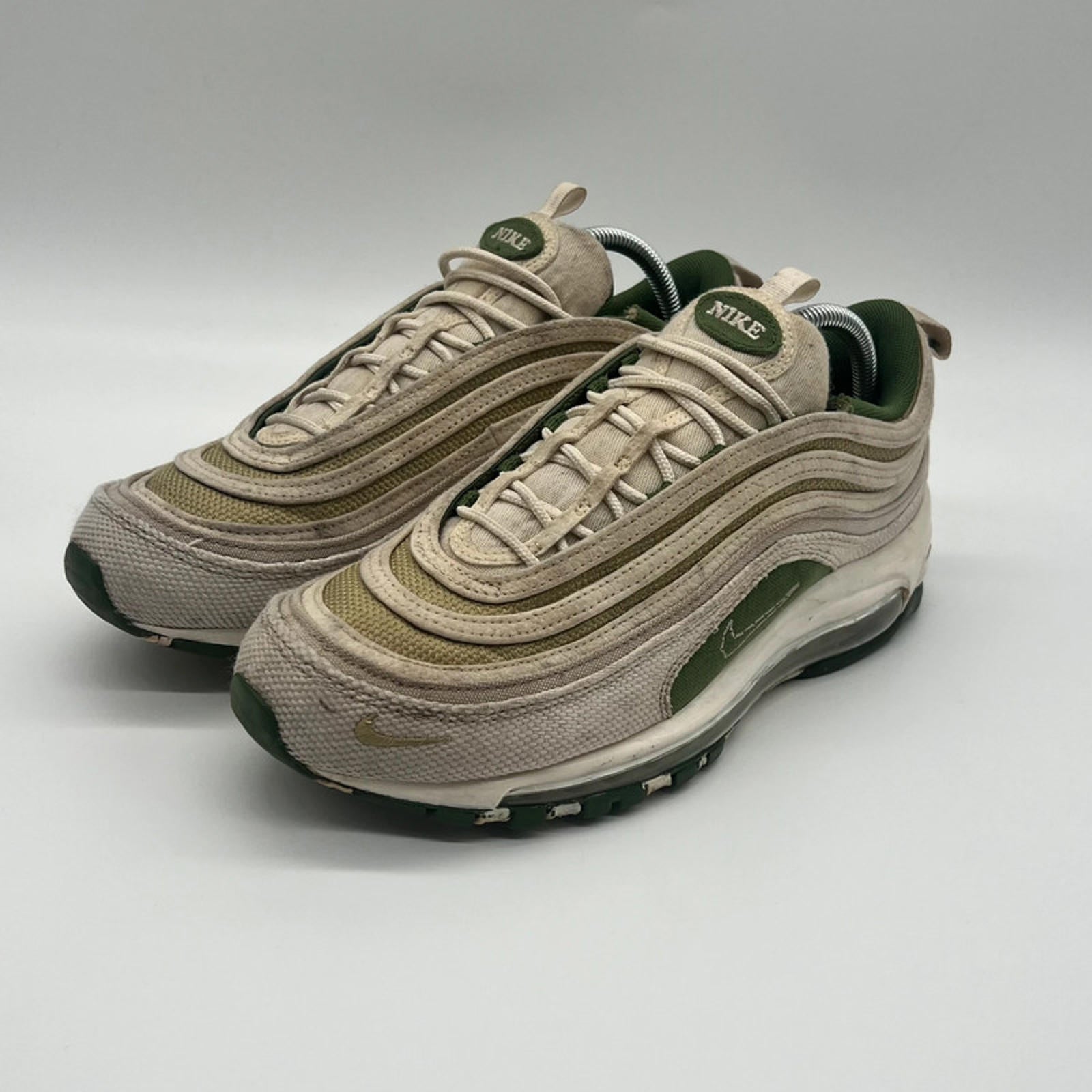 Nike Air Max 97 SE Men's UK 8 Sail Treeline Green Quality Trainers DM8588-100