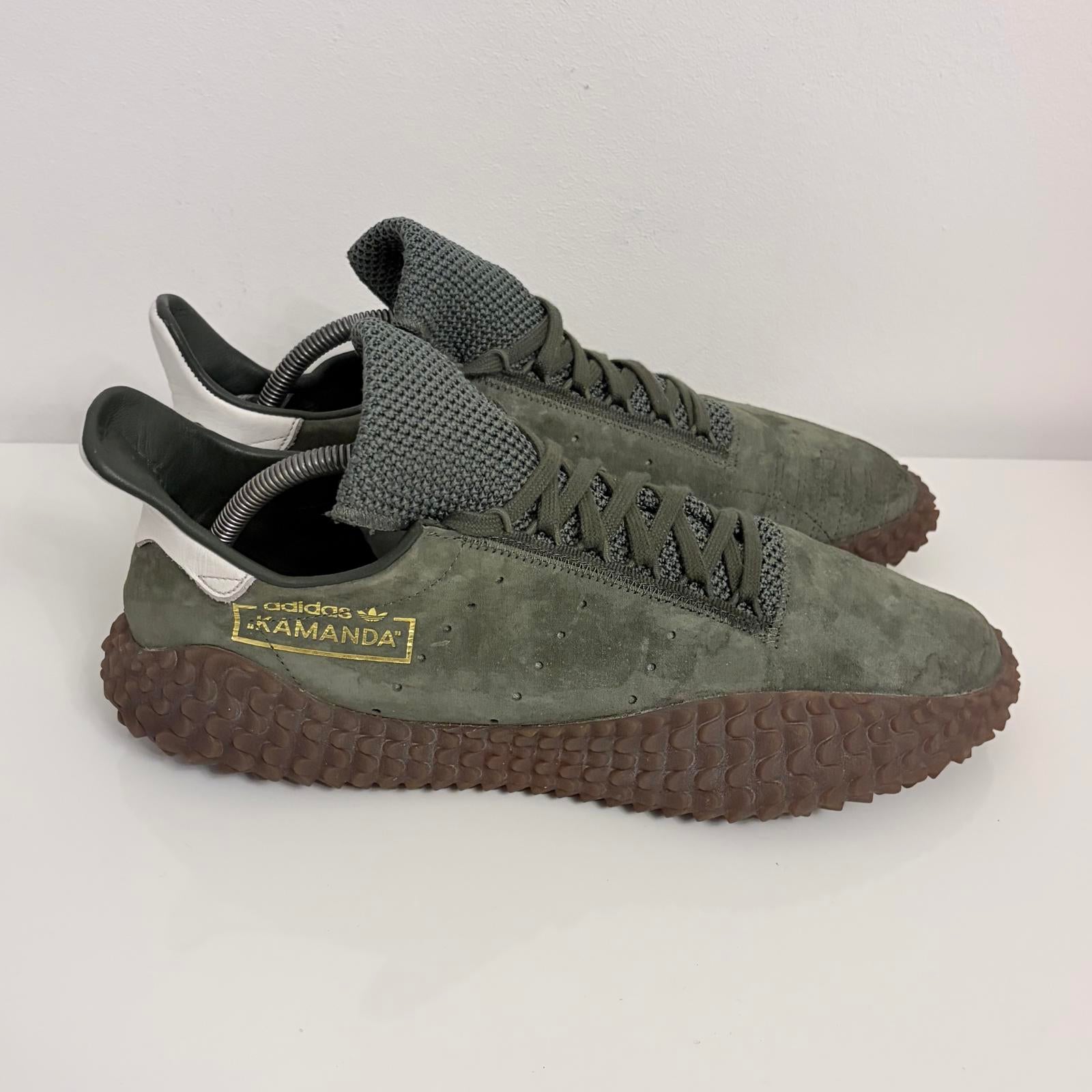Adidas Kamanda UK 11 Base Green Gum Classic Quality Trainers b96521