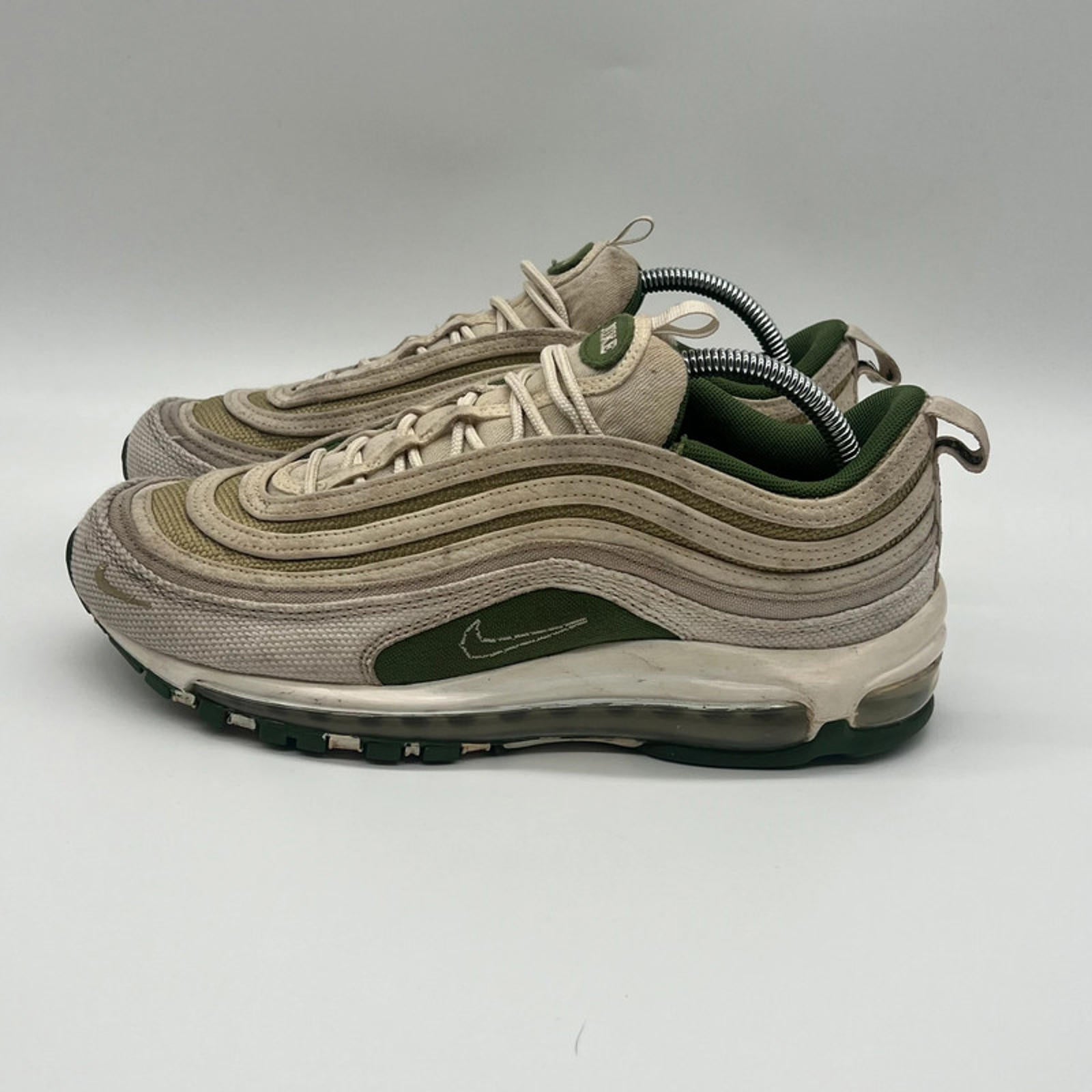 Nike Air Max 97 SE Men's UK 8 Sail Treeline Green Quality Trainers DM8588-100