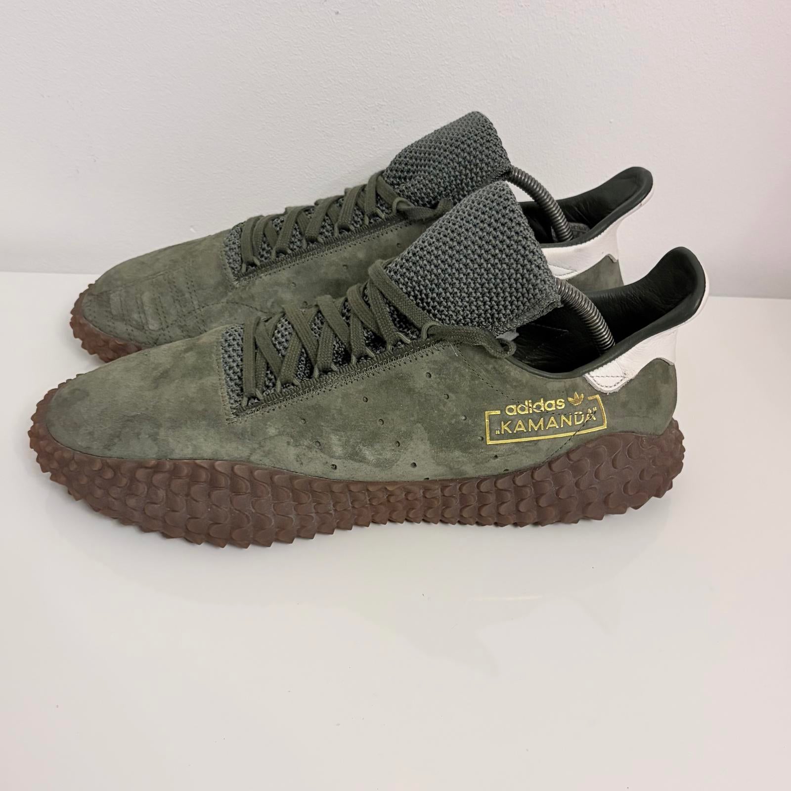 Adidas Kamanda UK 11 Base Green Gum Classic Quality Trainers b96521